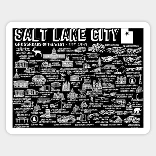 Salt Lake City Map Sticker